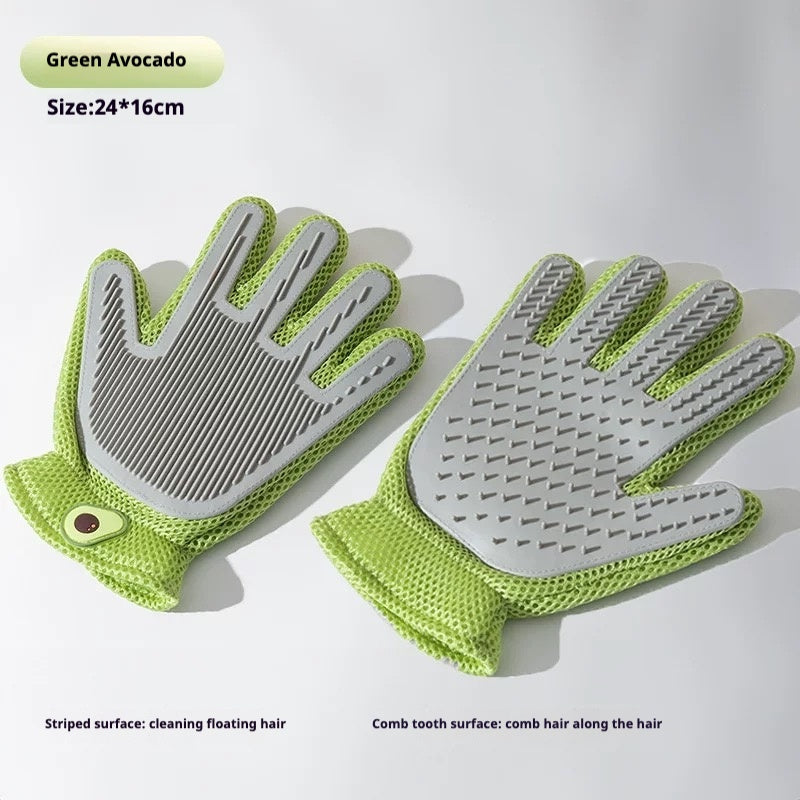 Cat & Dog Grooming Glove with Brush – Hair Removal & Massage Tool