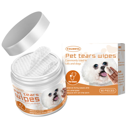 Yegbong Pet Eye Cleaning Wipes – Tear Stain Remover for Dogs & Cats