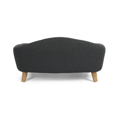 Mid-Century Modern Small Dog Bed with Tufted Cushion