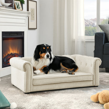 Modern Rectangular Pet Sofa Bed for Medium & Large Dogs