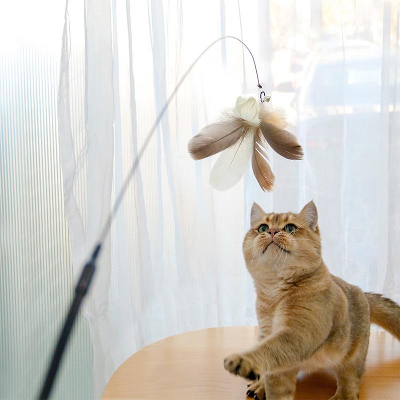 Interactive Laser Cat Teaser Wand with Ball Toy