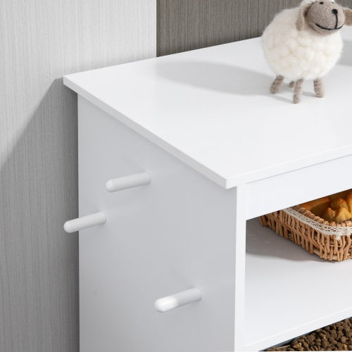 Pet Feeding Station Cabinet with Storage & Pull-Out Bowls