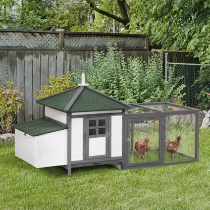 Large Wooden Chicken Coop with Nesting Box – Outdoor Backyard Poultry House