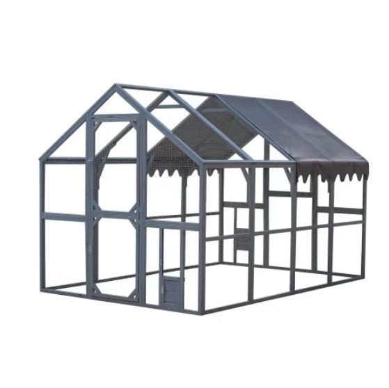 Large Outdoor Animal Enclosure with Walk-In Access – Weather-Resistant