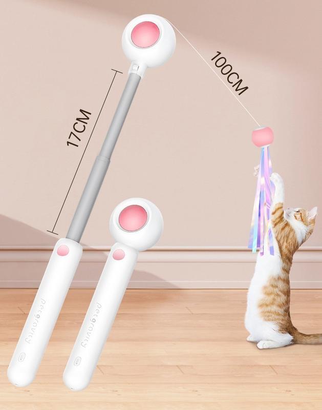 Interactive Laser Cat Teaser Wand with Ball Toy