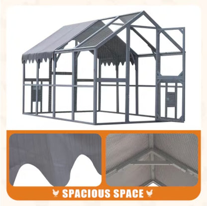 Large Outdoor Animal Enclosure with Walk-In Access – Weather-Resistant