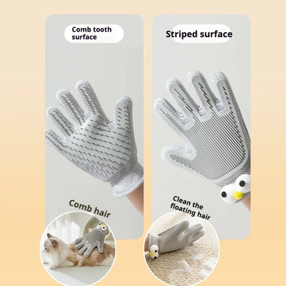 Cat & Dog Grooming Glove with Brush – Hair Removal & Massage Tool