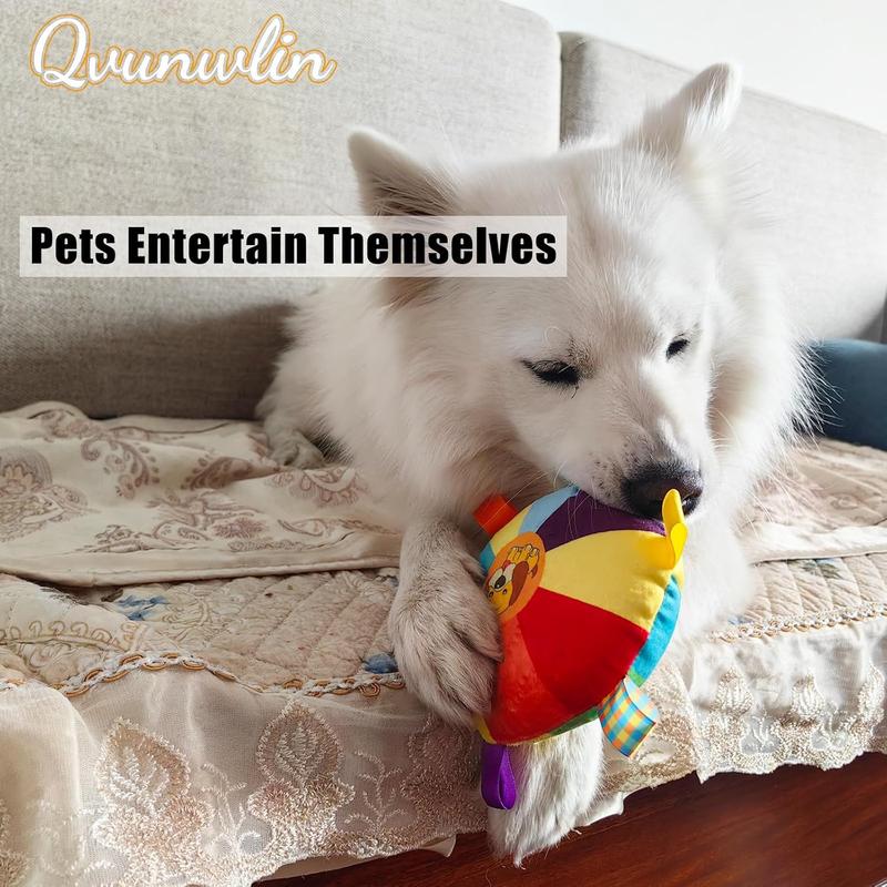 Plush Dog Flying Disc Toy – Interactive Tug-of-War & Chew Toy with Bell