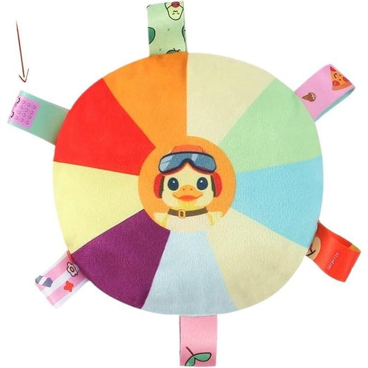 Plush Dog Flying Disc Toy – Interactive Tug-of-War & Chew Toy with Bell