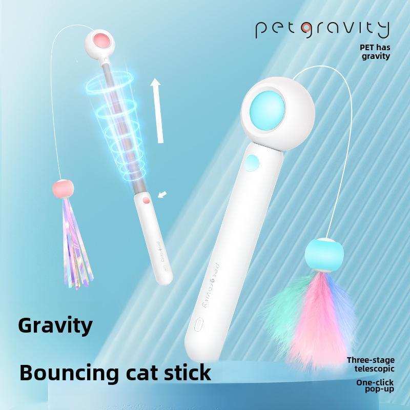 Interactive Laser Cat Teaser Wand with Ball Toy